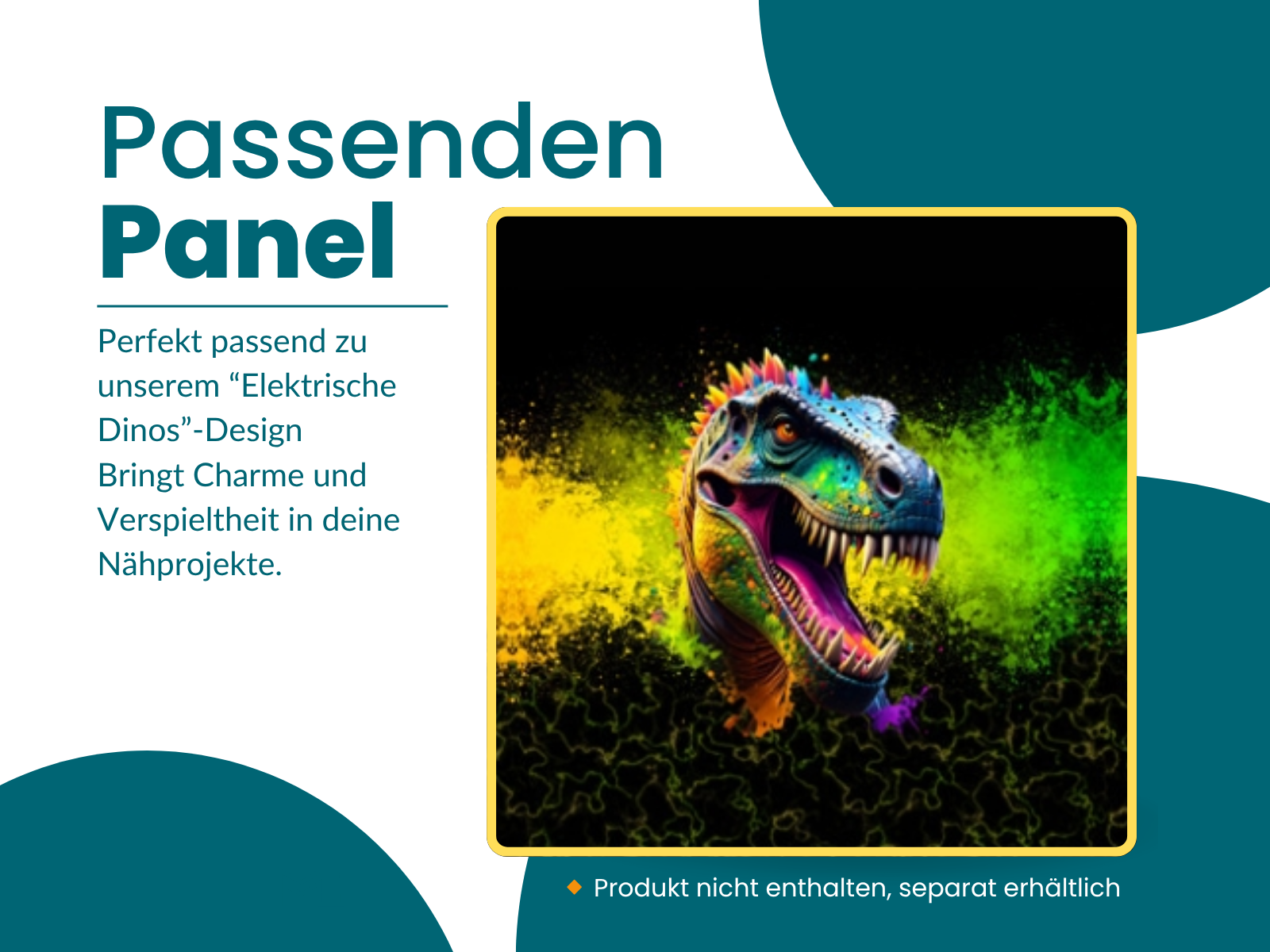 French Terry Stoff - "Elektrische Dinos" ⚡🦖