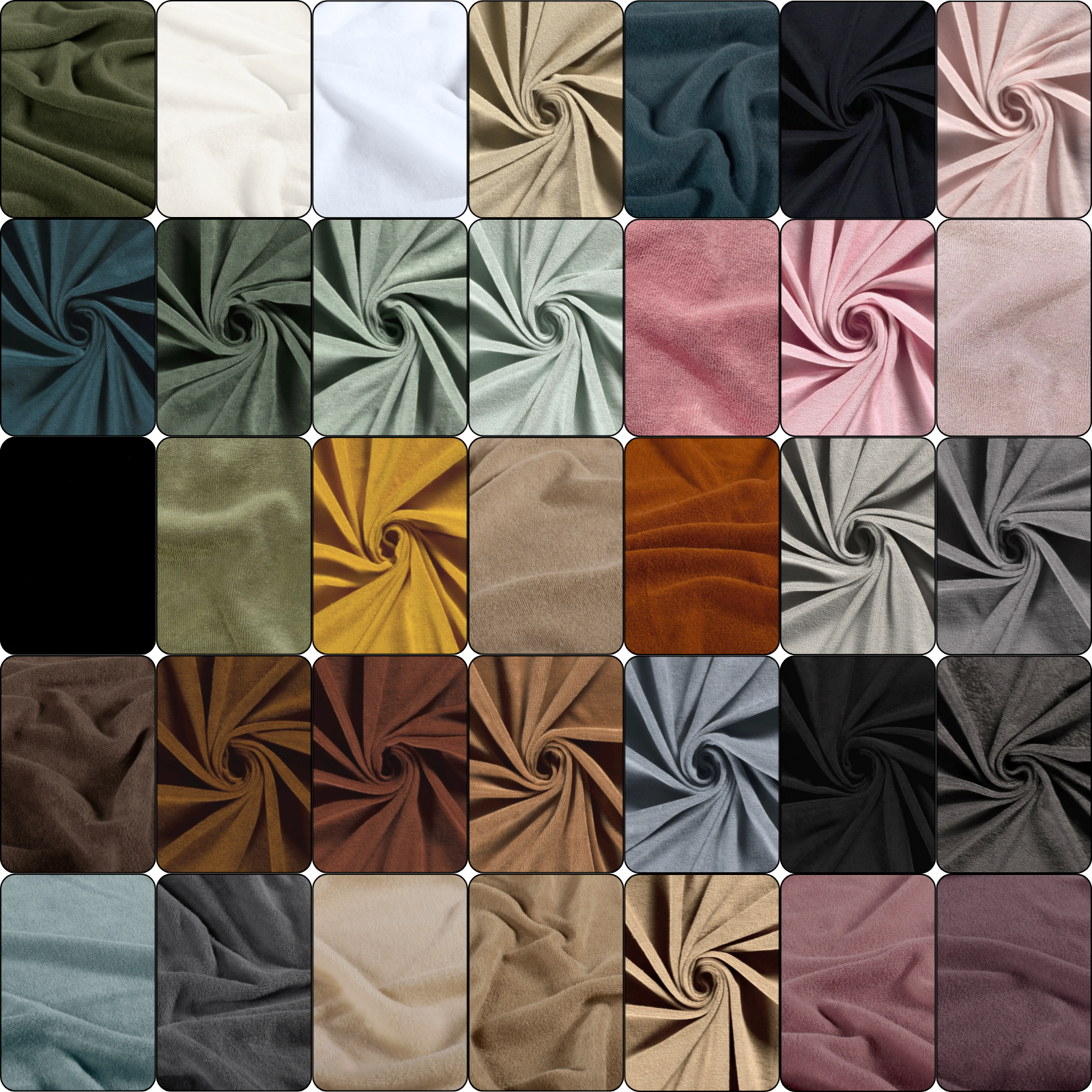 Frottee Stretch Stoff - uni