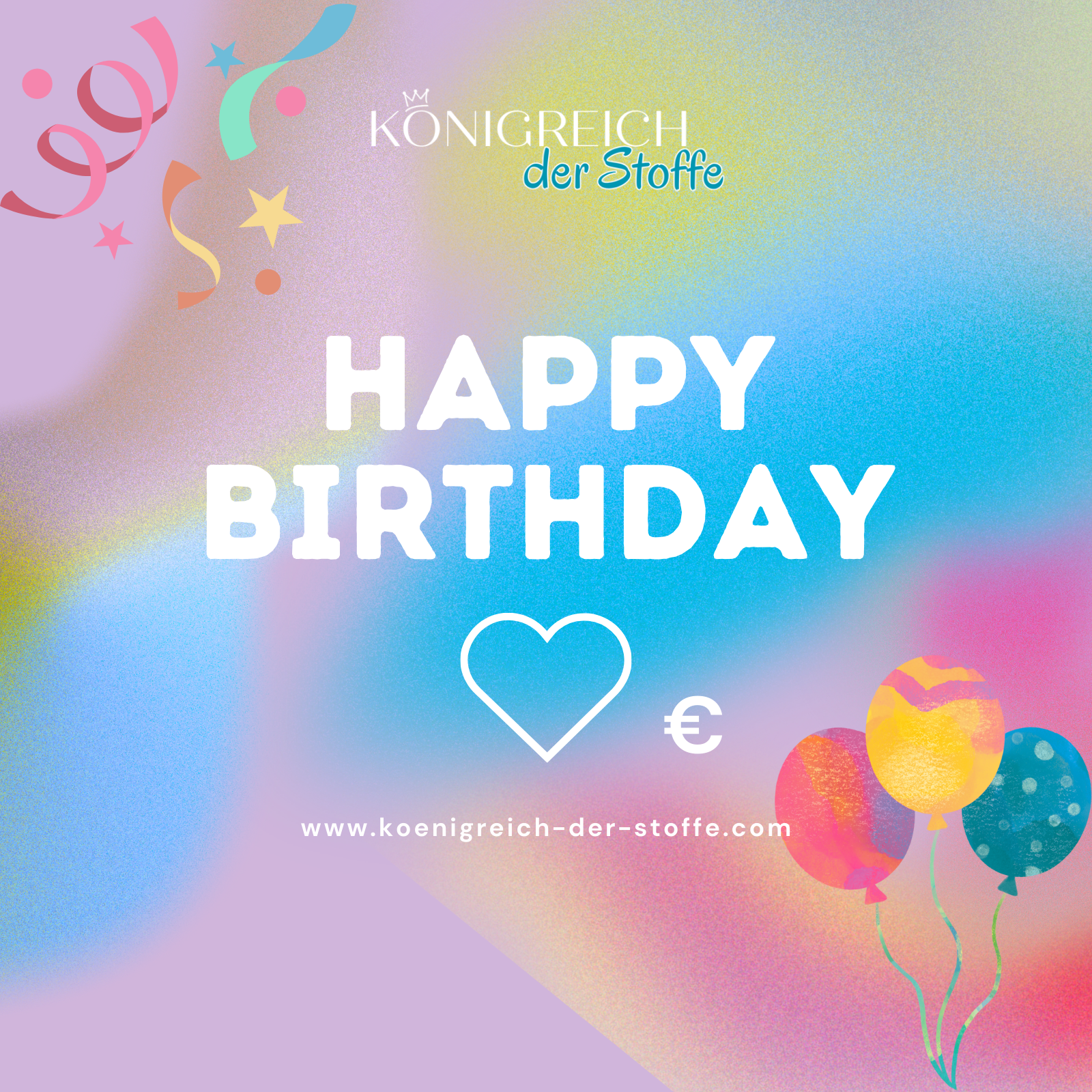 🎉 Geburtstag Gutschein - Königreich der Stoffe