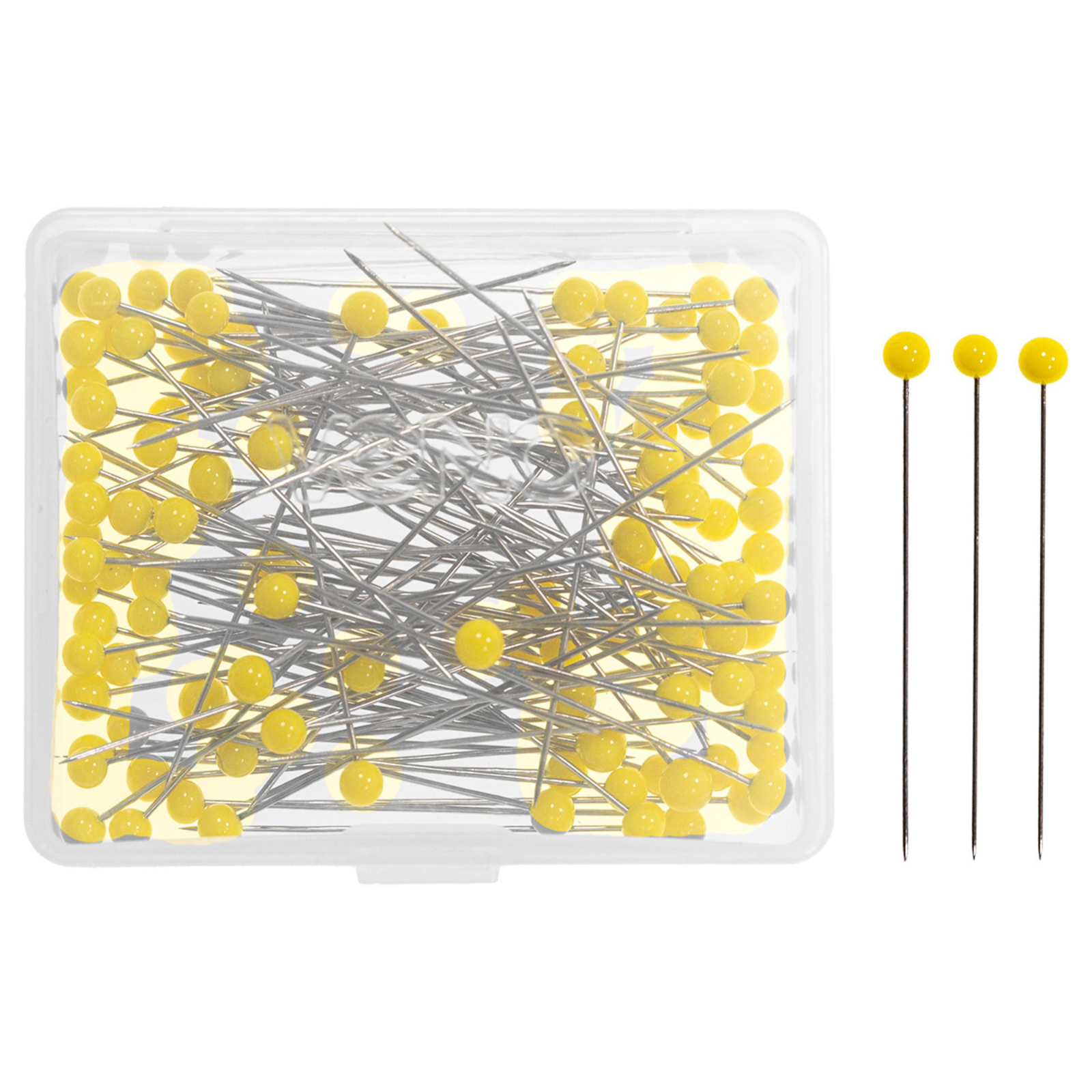 Glaskopfstecknadeln 0,60 x 45 mm gelb 20 g