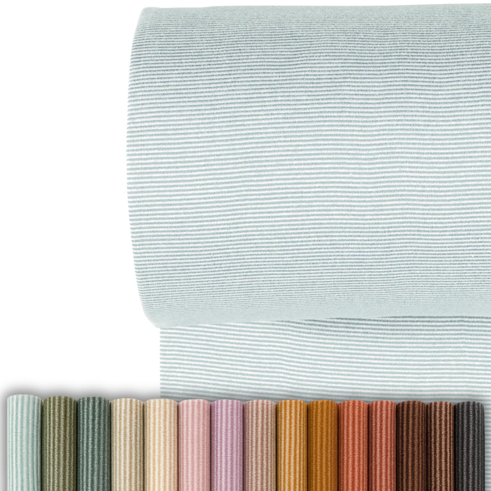 Glattes Bündchen Stoff im Schlauch - Streifen