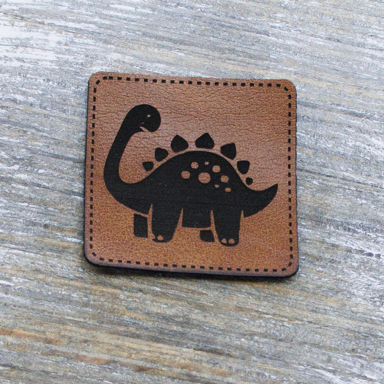 Label Kunstleder KDS - Dino - Braun