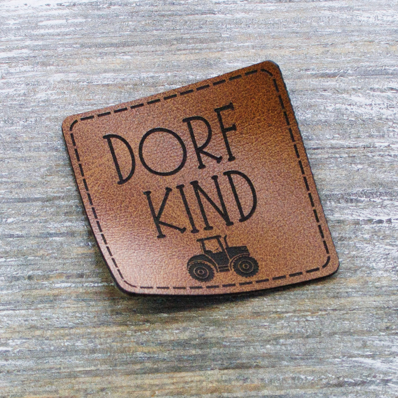 Label Kunstleder KDS - Dorfkind - Braun