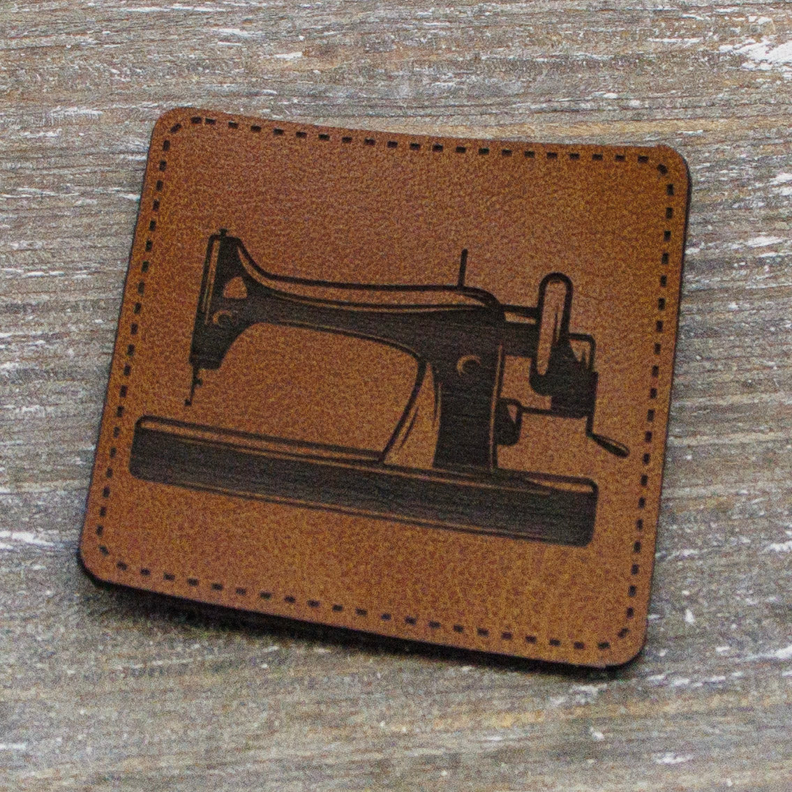 Label Kunstleder KDS - Nähmaschine