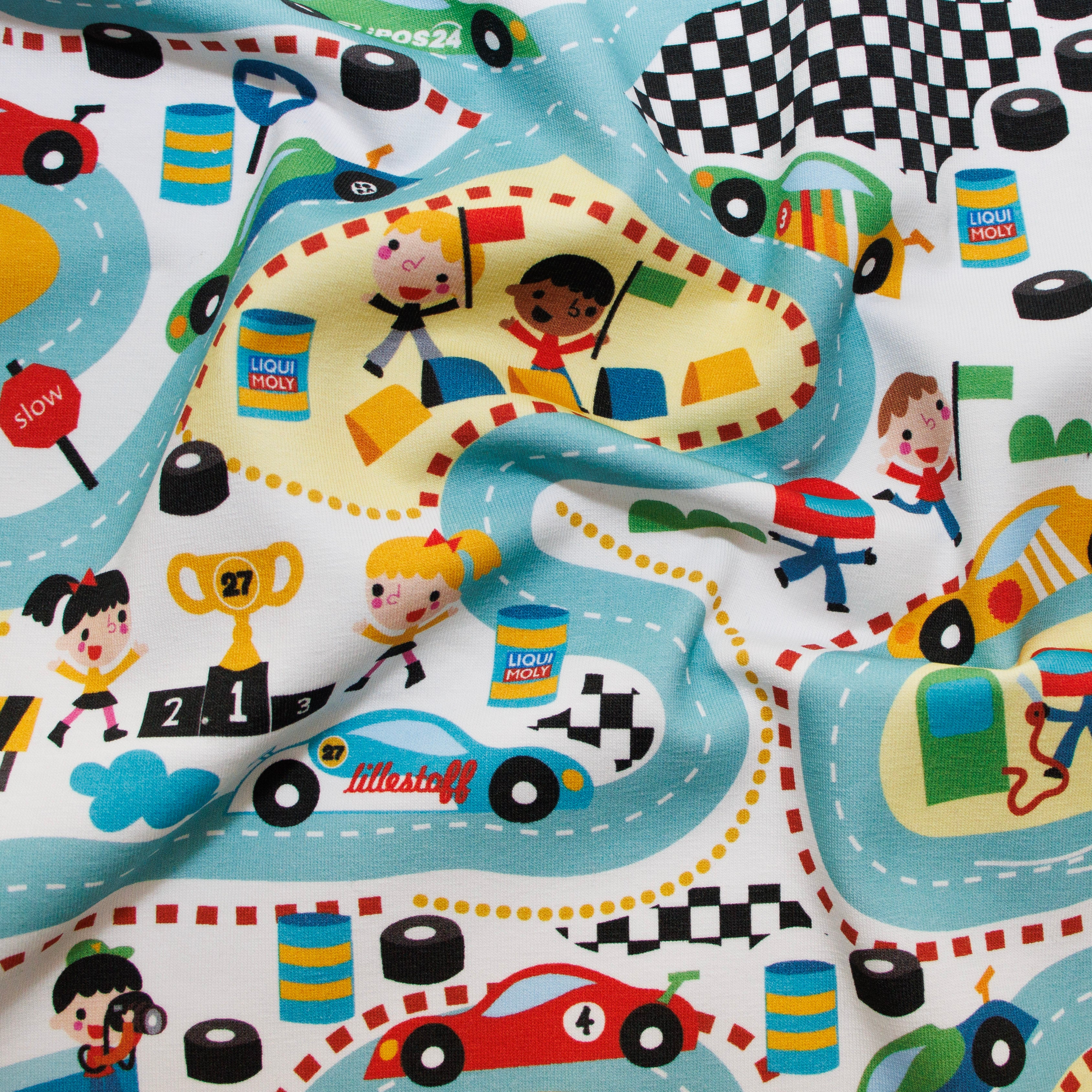 Bio Jersey Lillestoff - Racing Team - weiß