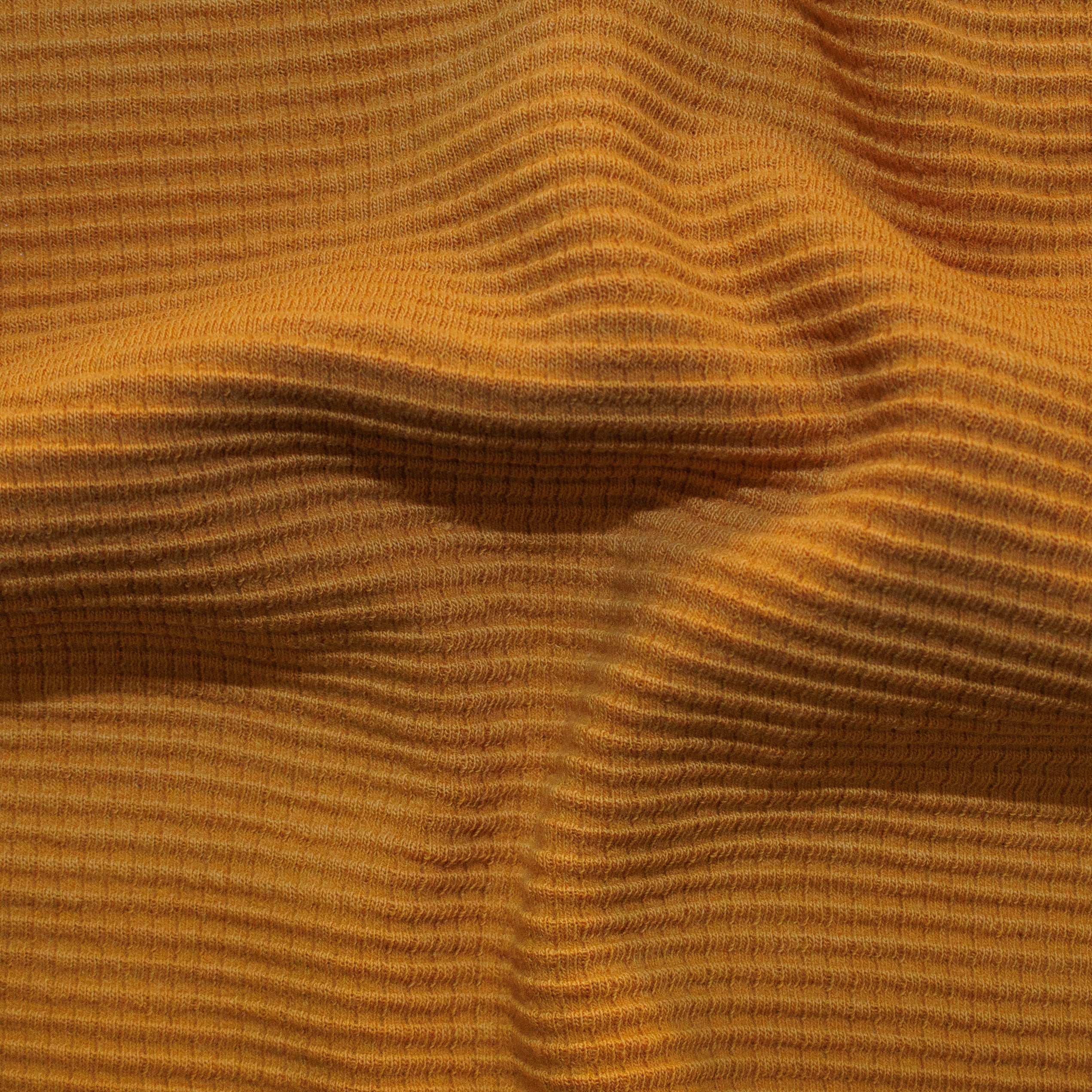 Bio Jersey Softwaffle - Waffelstrick Lillestoff - uni - mustard