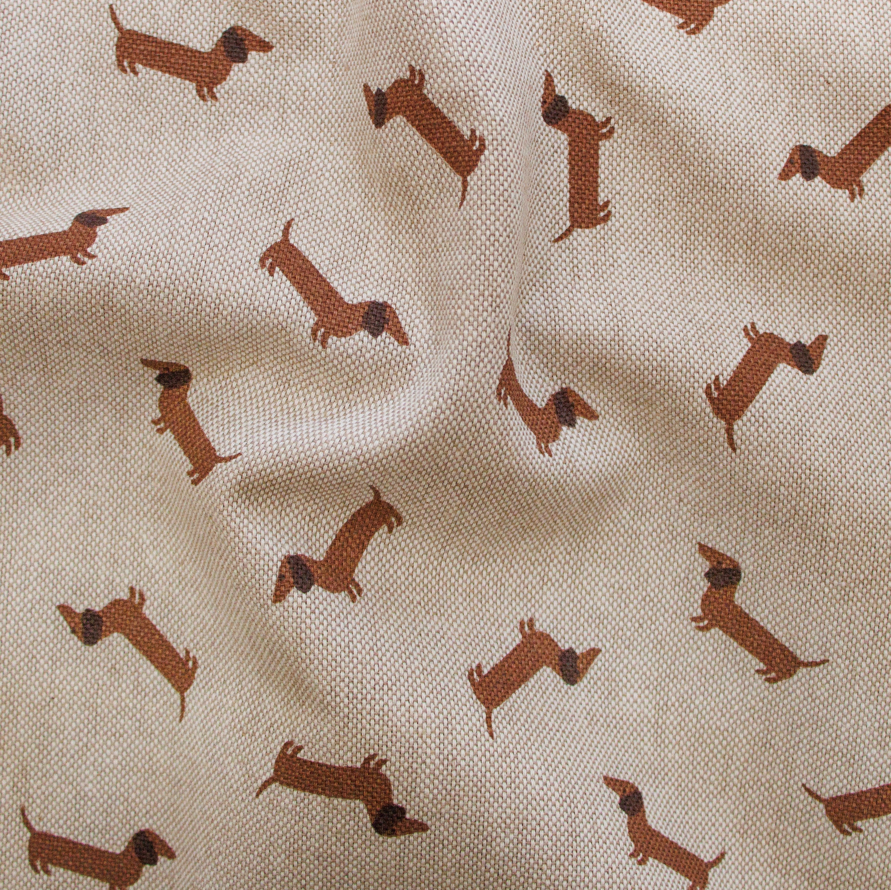 Dekostoff Half-Panama -kleine Dackel - sand