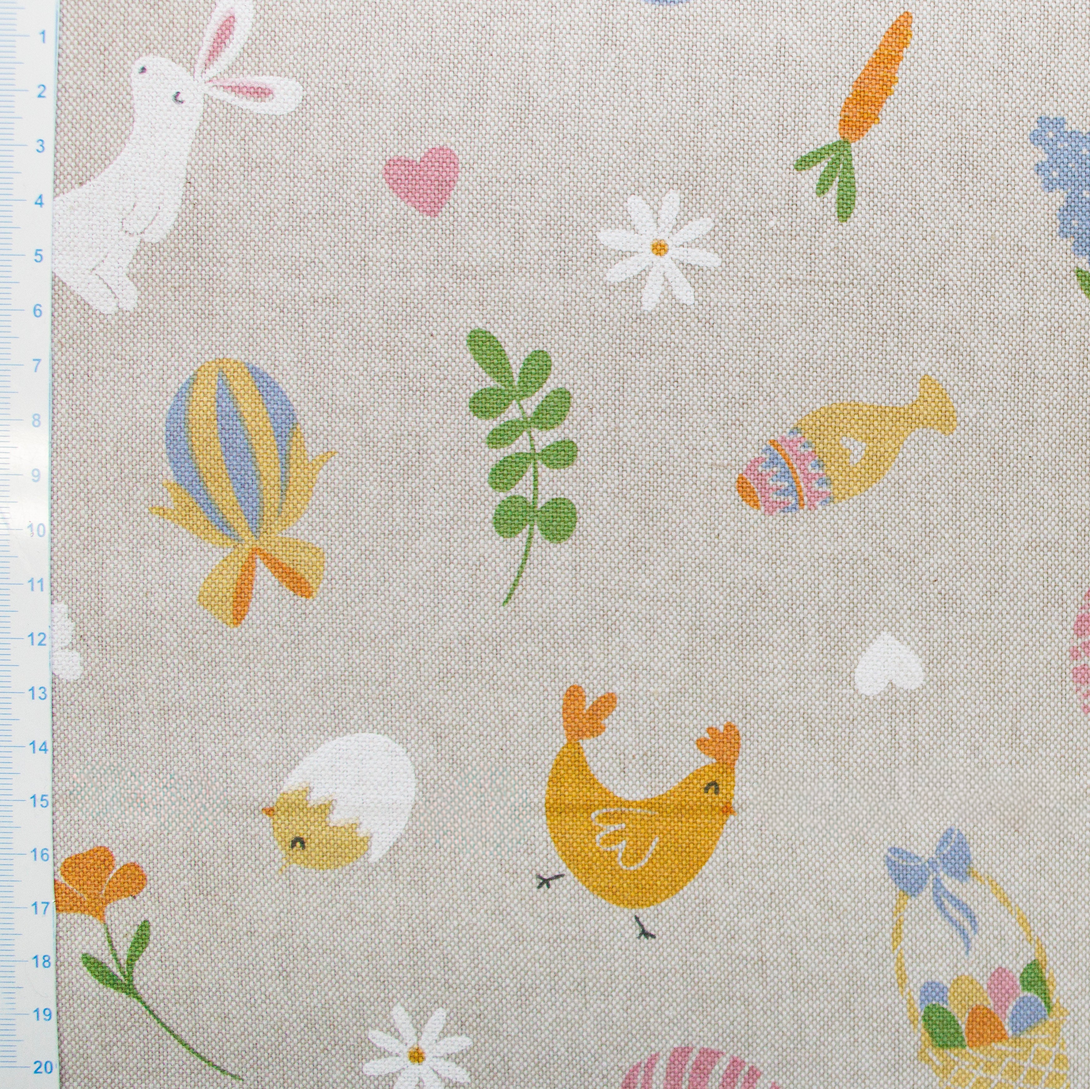 Dekostoff Half-Panama - Ostern - sand