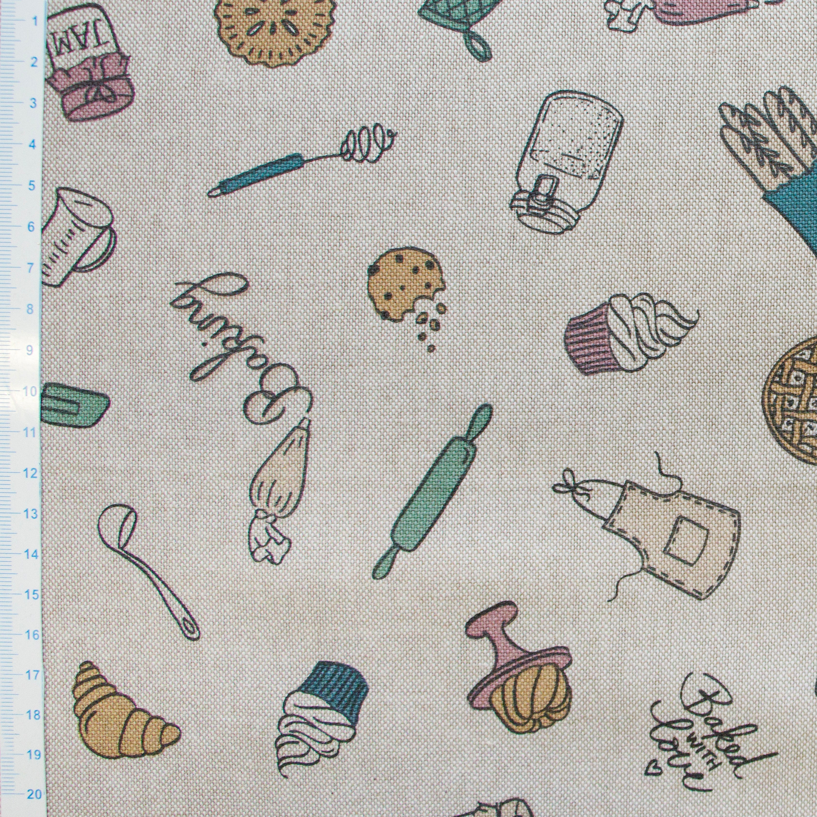 Dekostoff Half-Panama - Bäckerei - sand