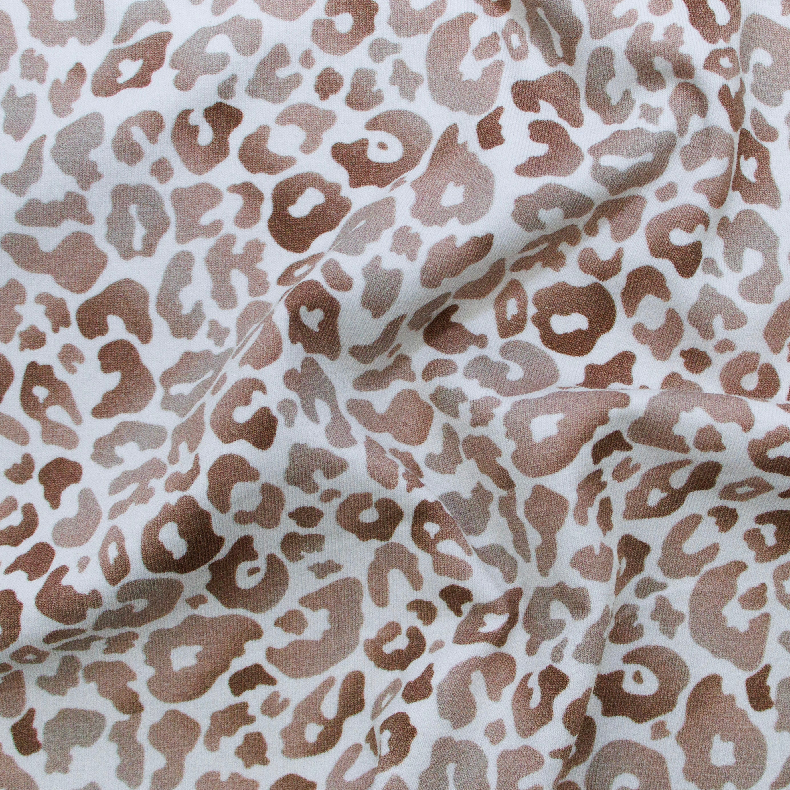 Jersey Digitaldruck - Leomuster - wollweiß - beige
