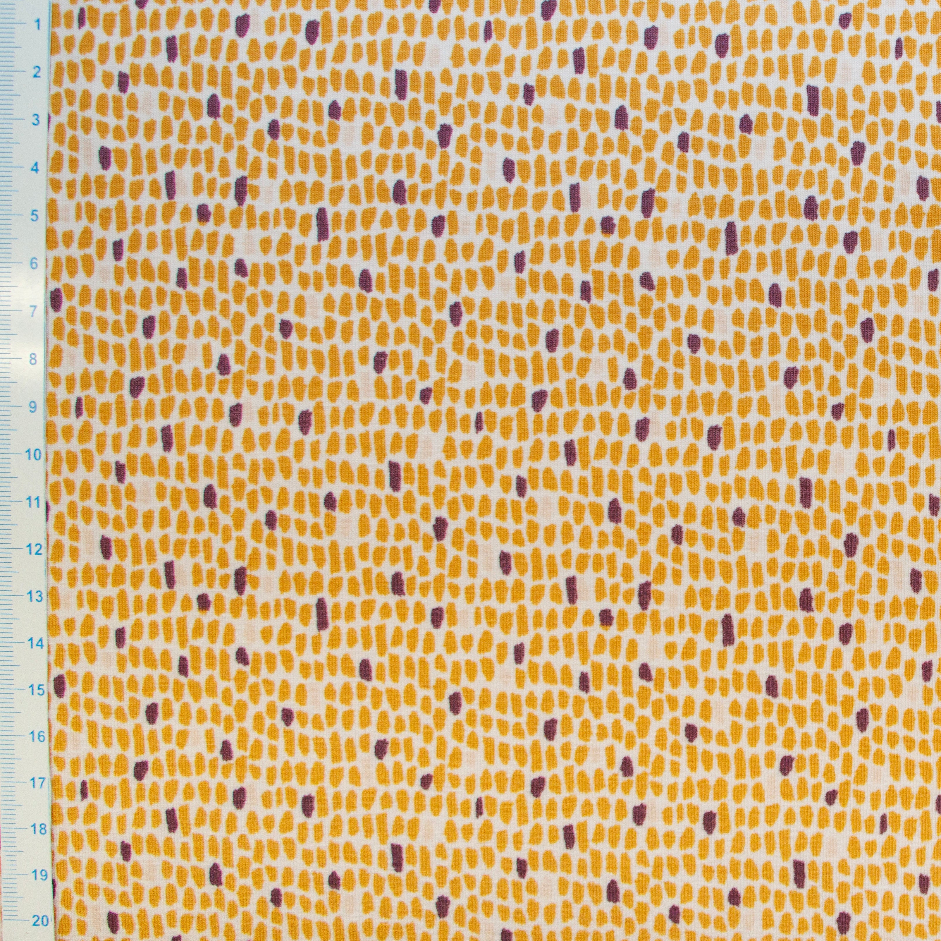 Jersey Baumwolle - Pünktchen - hellrosa - orange