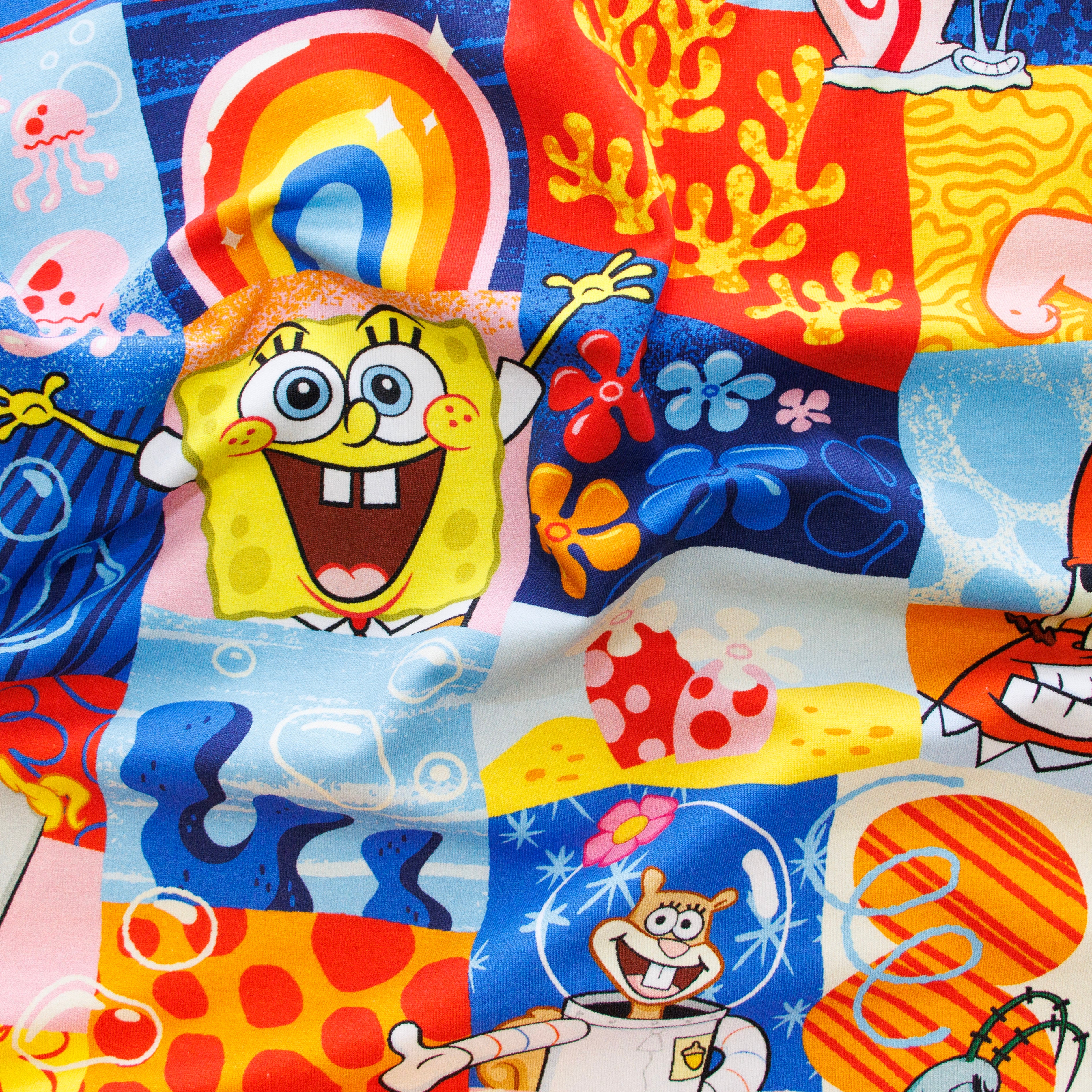 Jersey Digitaldruck - Spongebob und Freunde - bunt