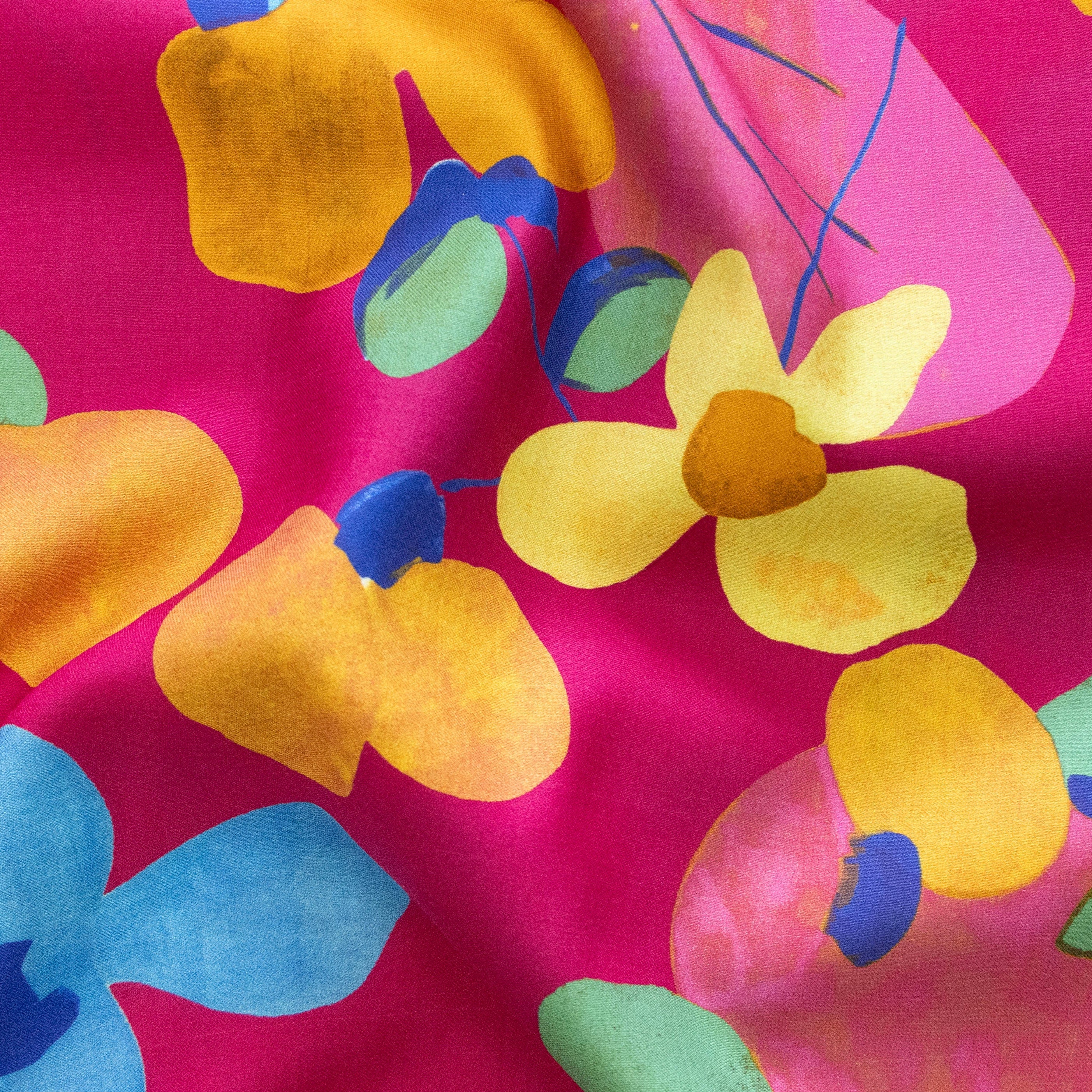 Webware Popeline Baumwolle Stoff - Blumen