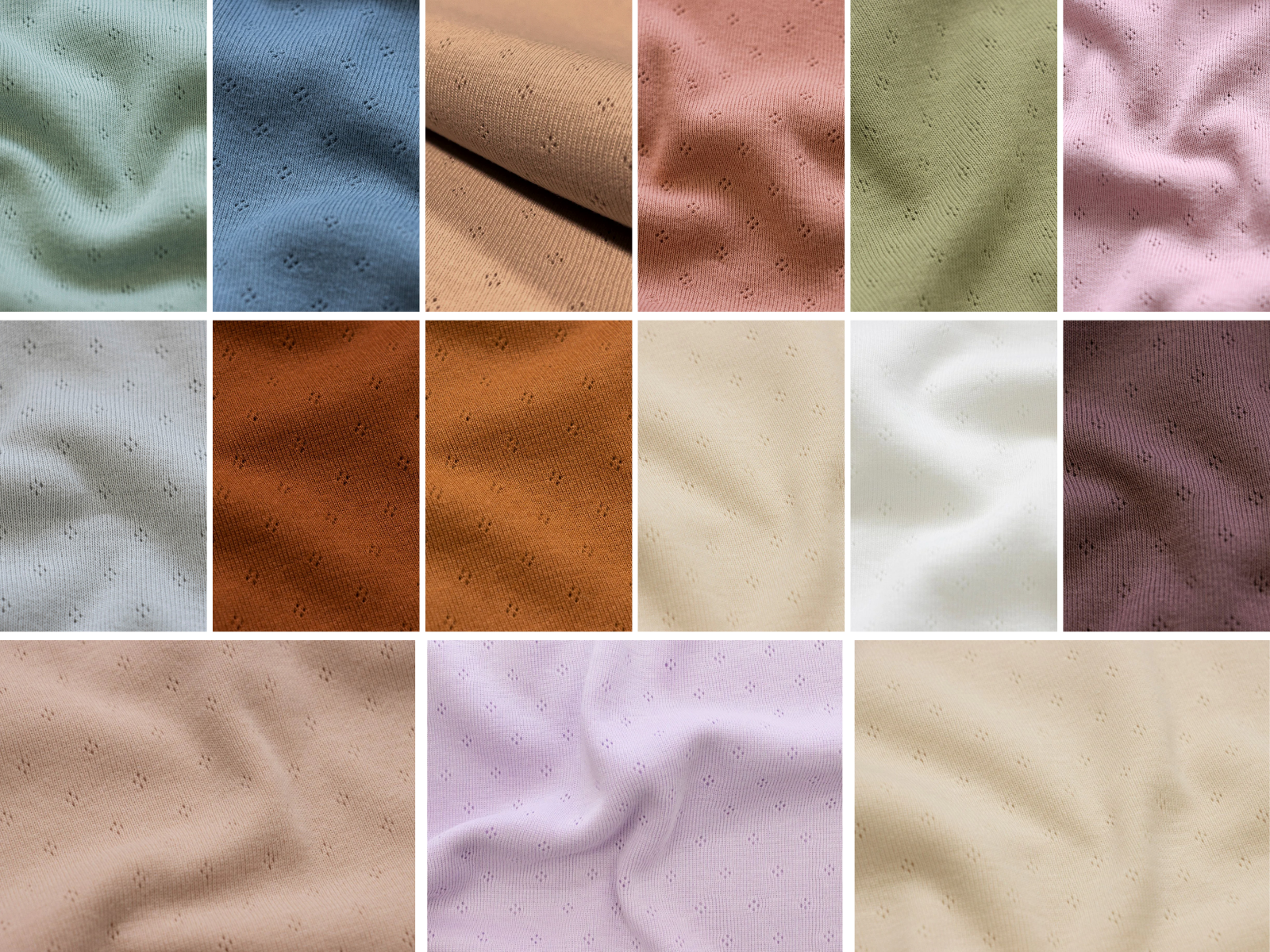 Jersey Feinstrick Stoff Ajoure Pointoille