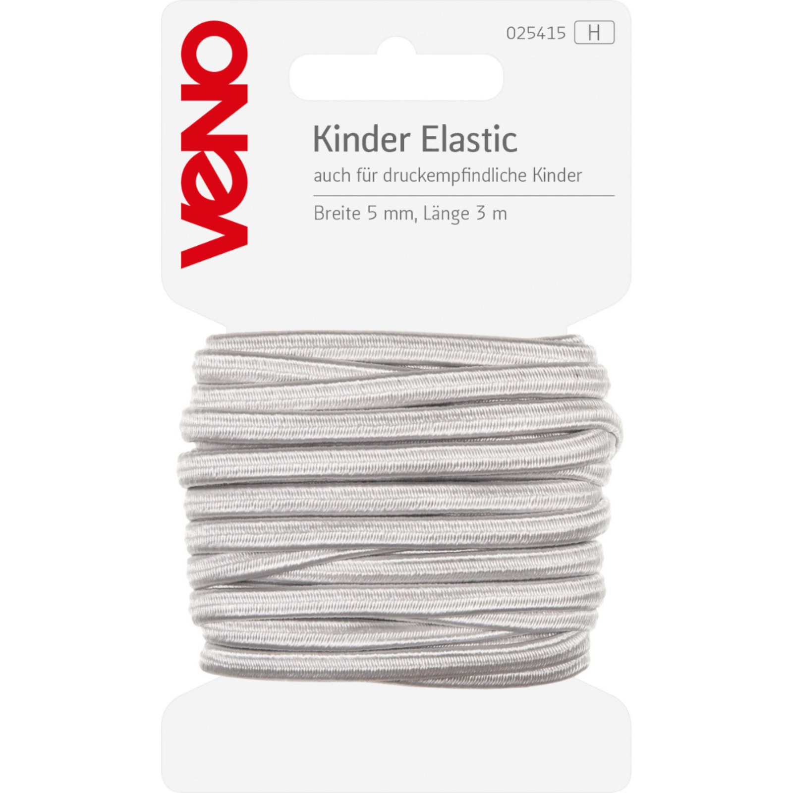 Kinder Elastic SB 5mm x 3m Coupon - weiß