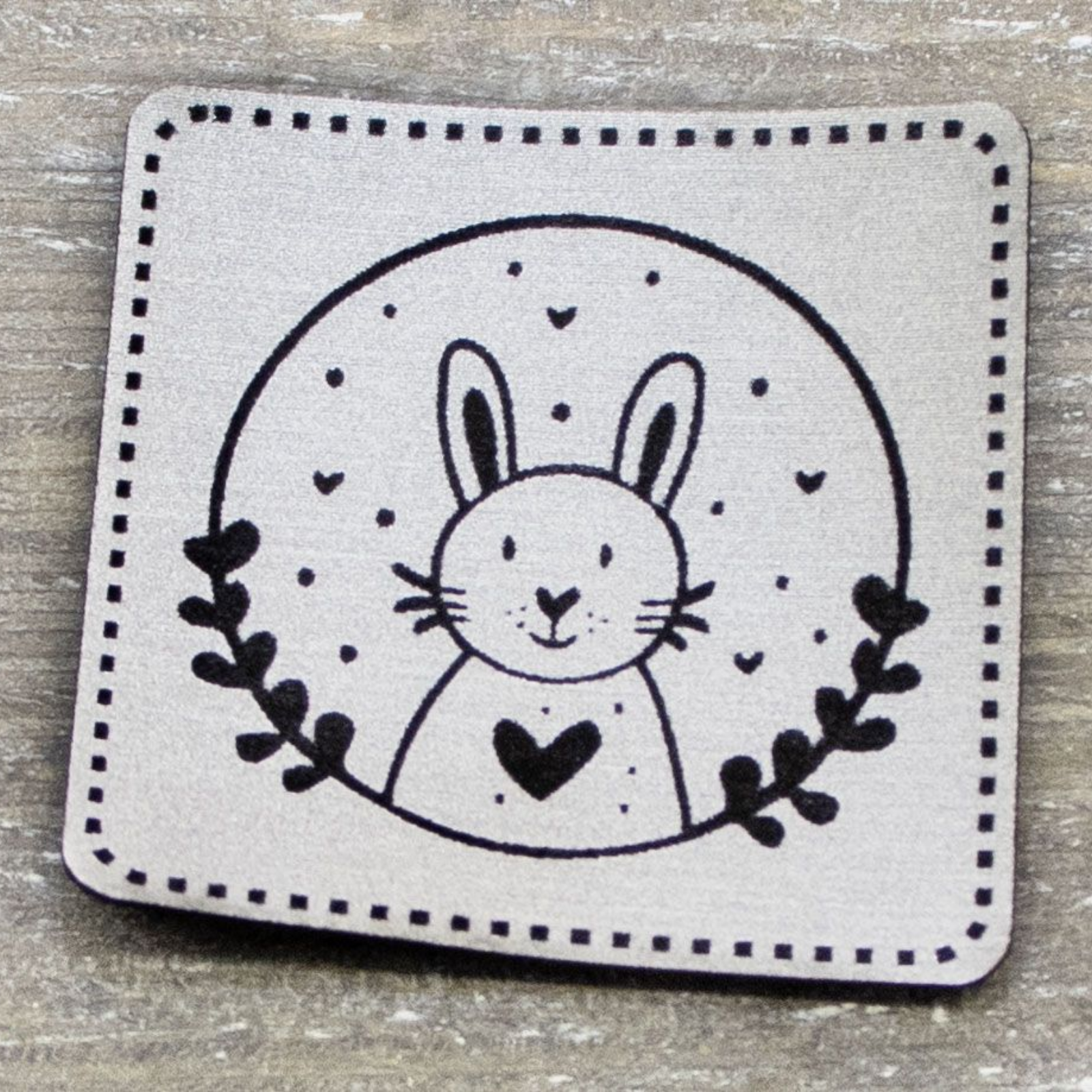 Label Kunstleder KDS - Hasen