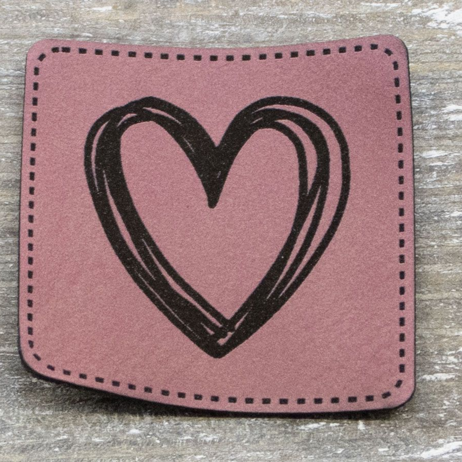 Label Kunstleder KDS - Herz