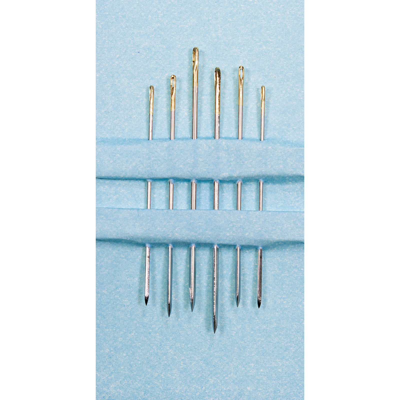 Ledernadeln No. 3-7 - Goldöhr - 6 Stück