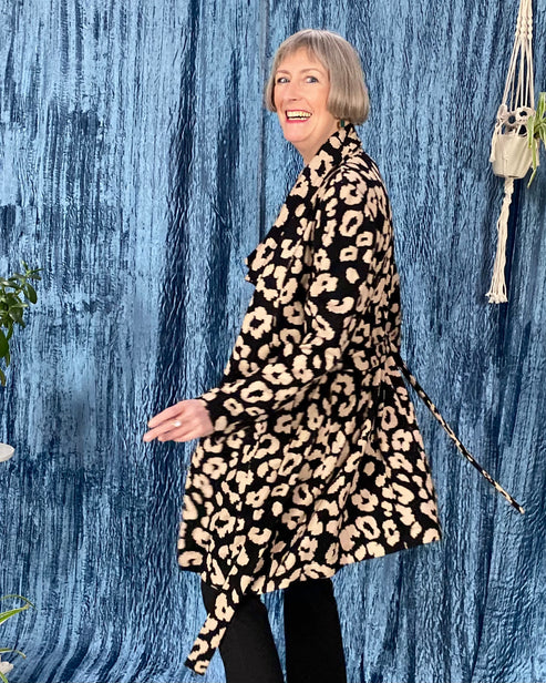 Papierschnittmuster Strickmantel Liane