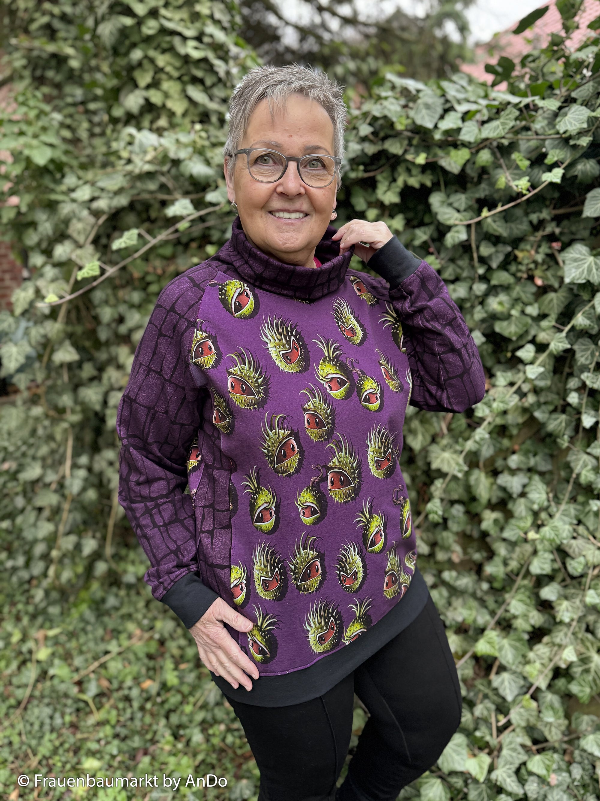 Sweat French Terry Swafing Chestnut Friends by Thorsten Berger - Kastanien - aubergine