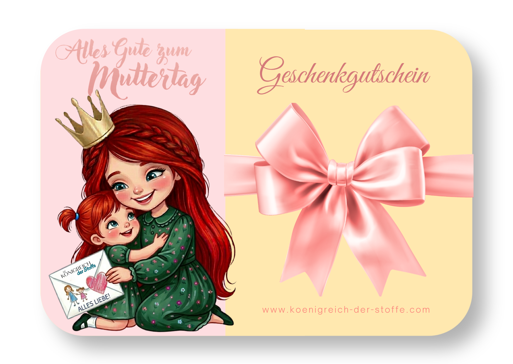 👩🍼 Muttertag Gutschein - Königreich der Stoffe