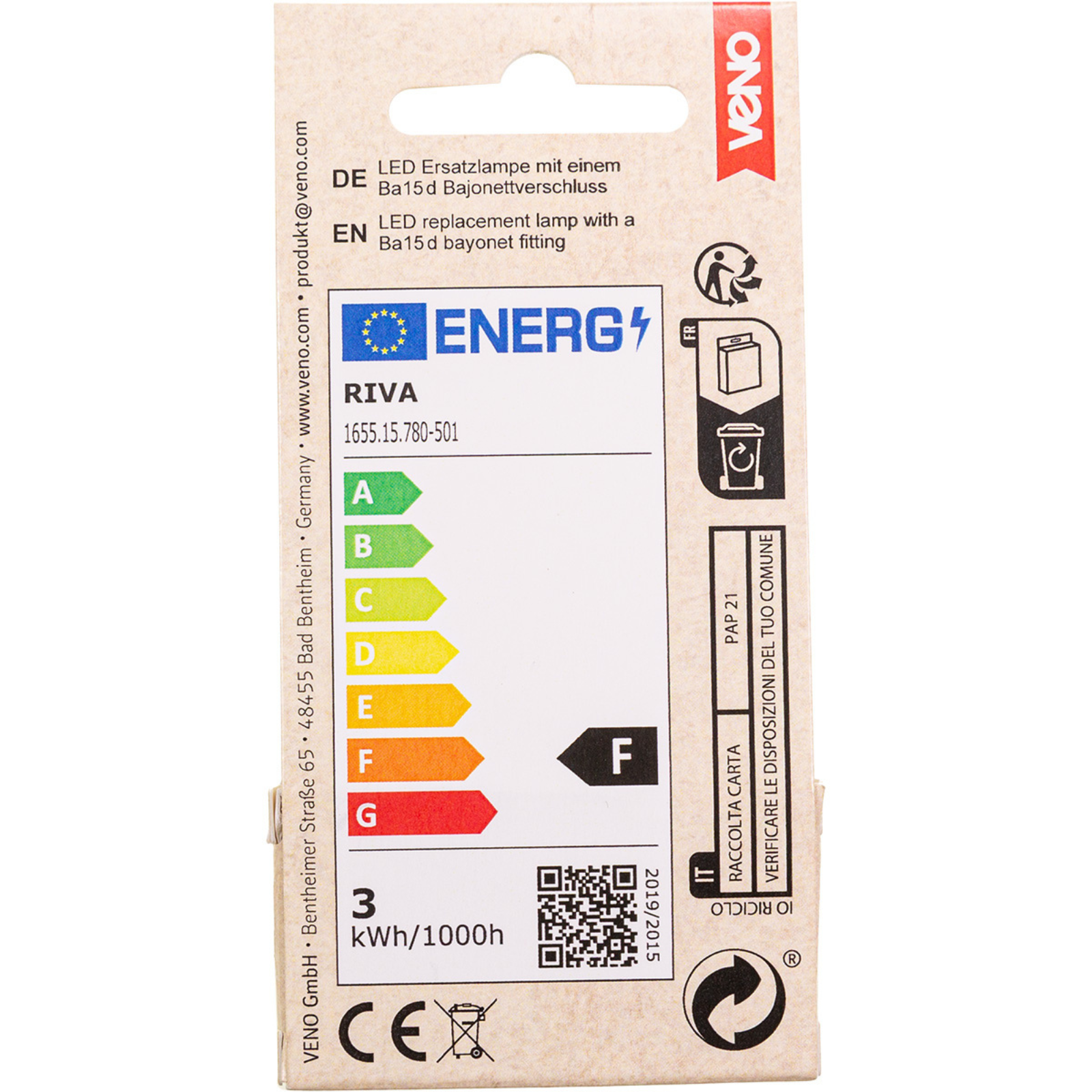 Nähmaschine LED Ersatzlampe Bajonettverschluß