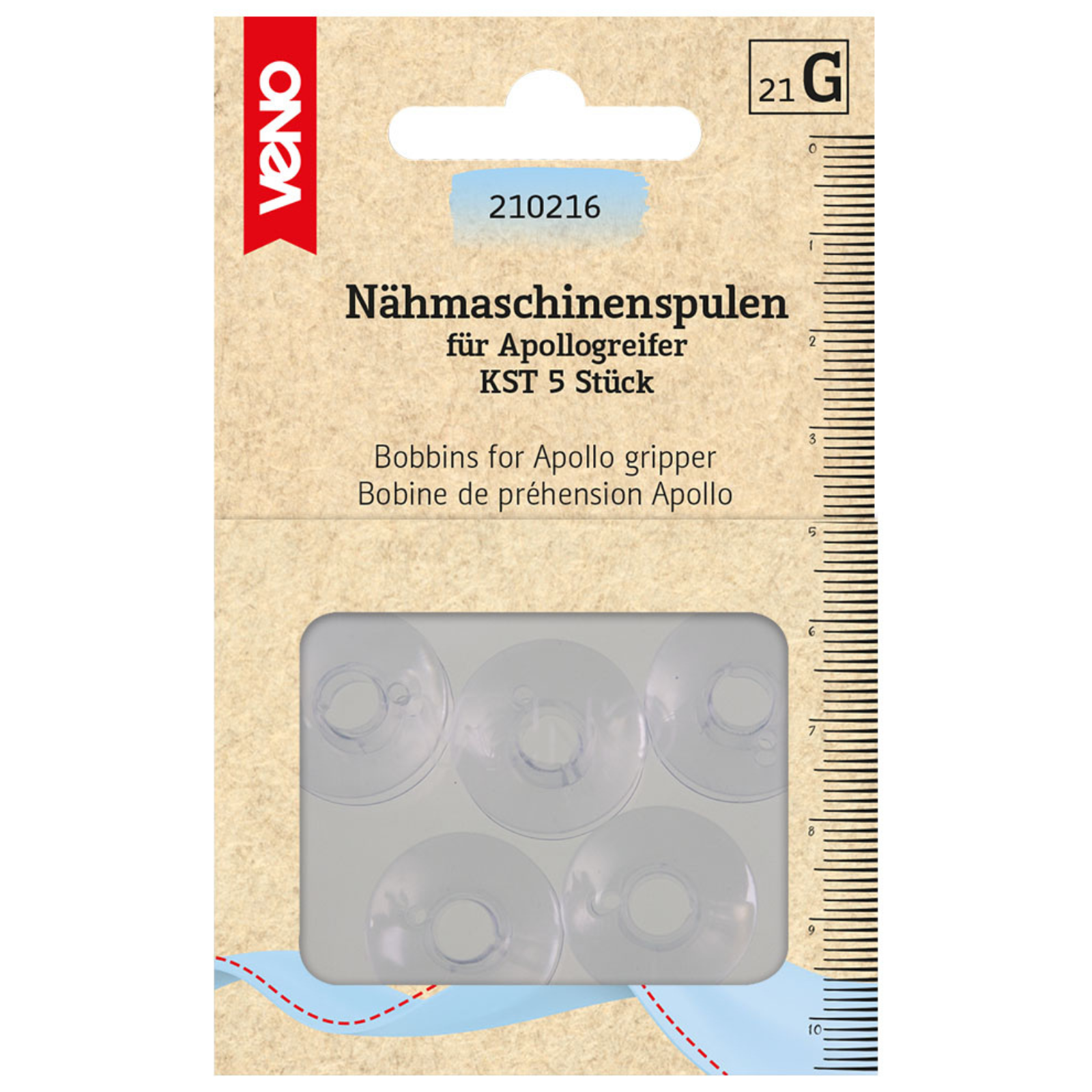 Nähmaschinenspulen für Apollogreifer (5x)