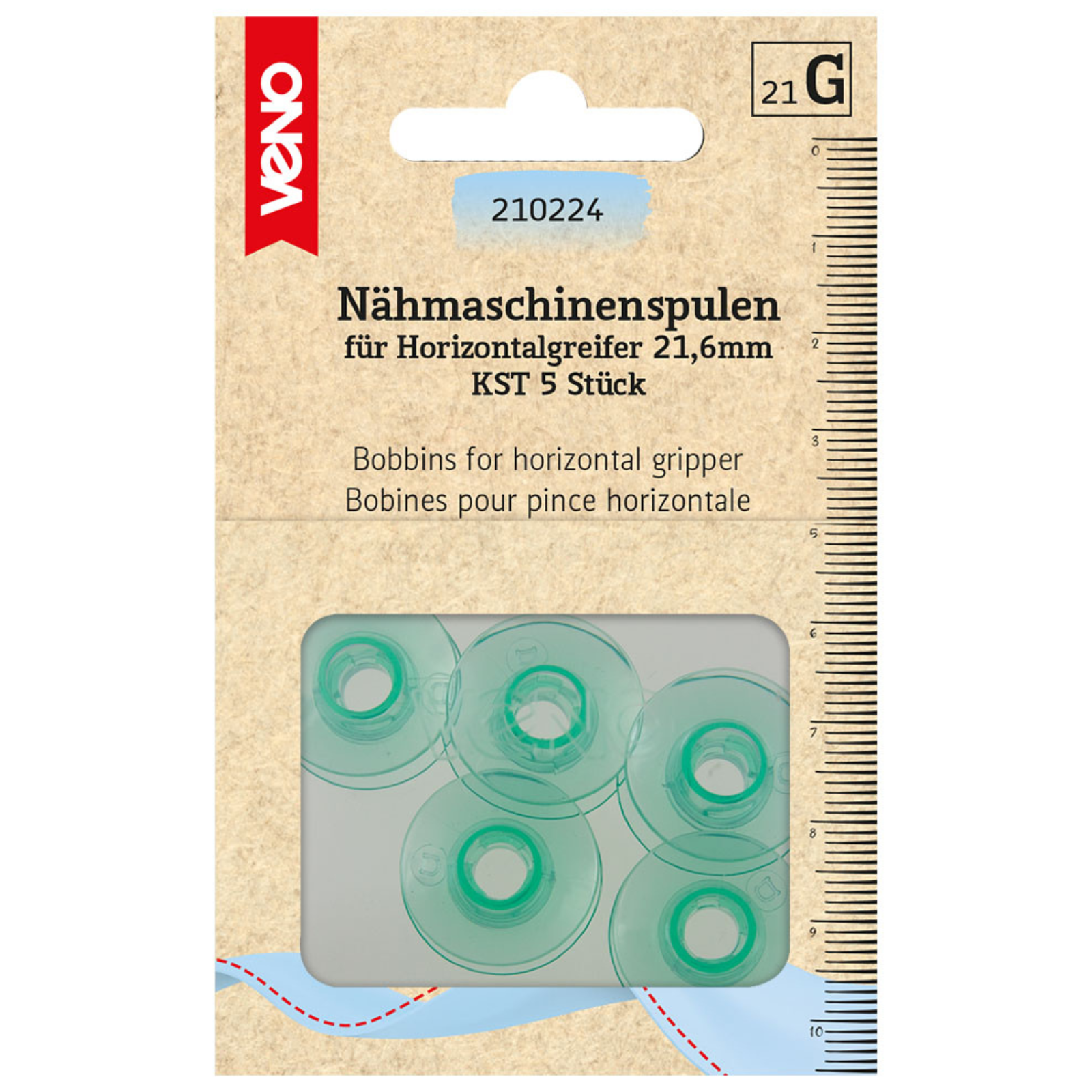 Nähmaschinenspulen für Doppelumlaufgreifer (5x)
