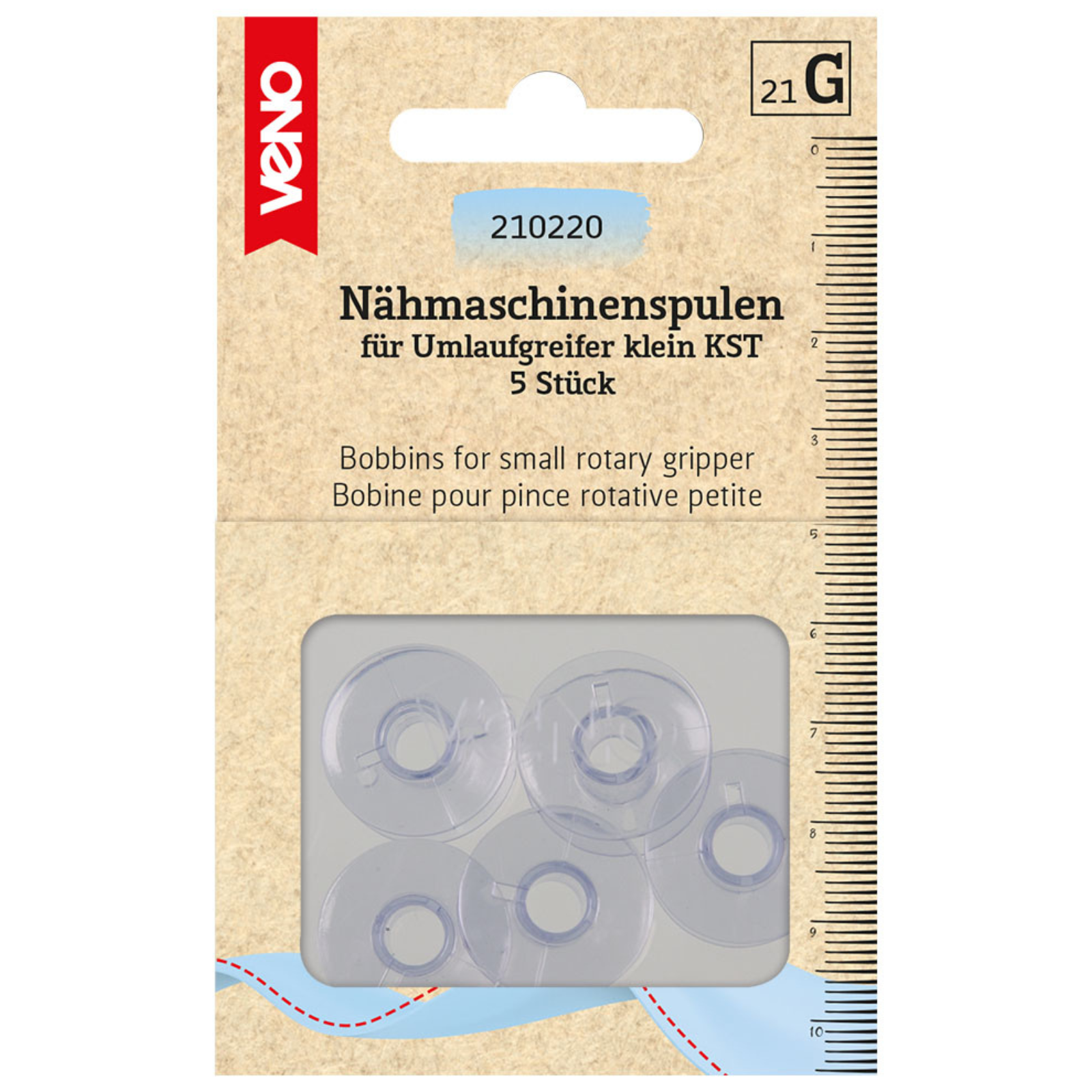 Nähmaschinenspulen für Umlaufgreifer klein KST (5x)