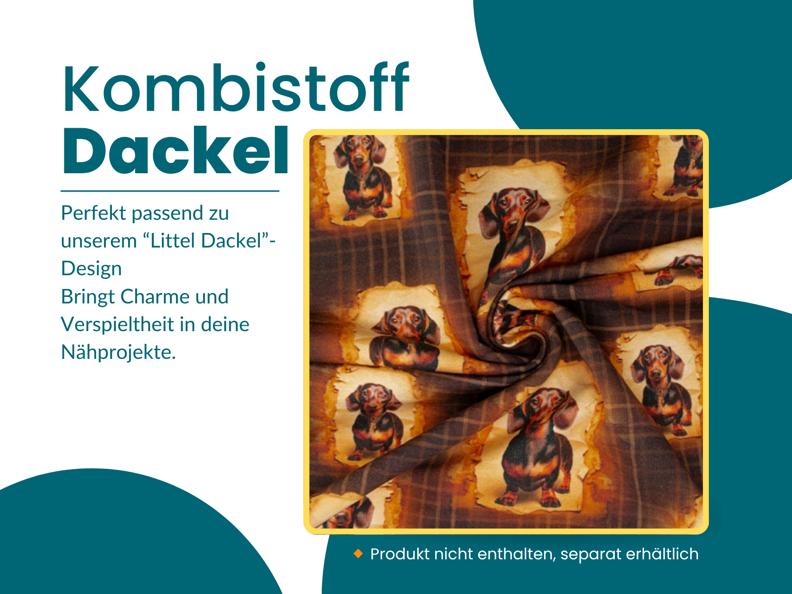 Panel "Little Dackel" French Terry Stoff