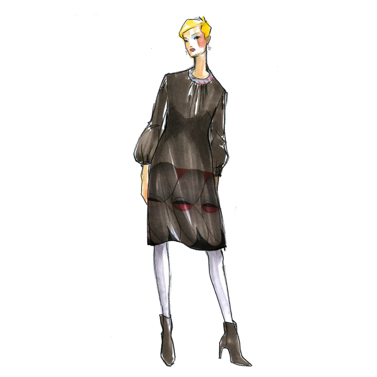 Papierschnittmuster Kleid Lena