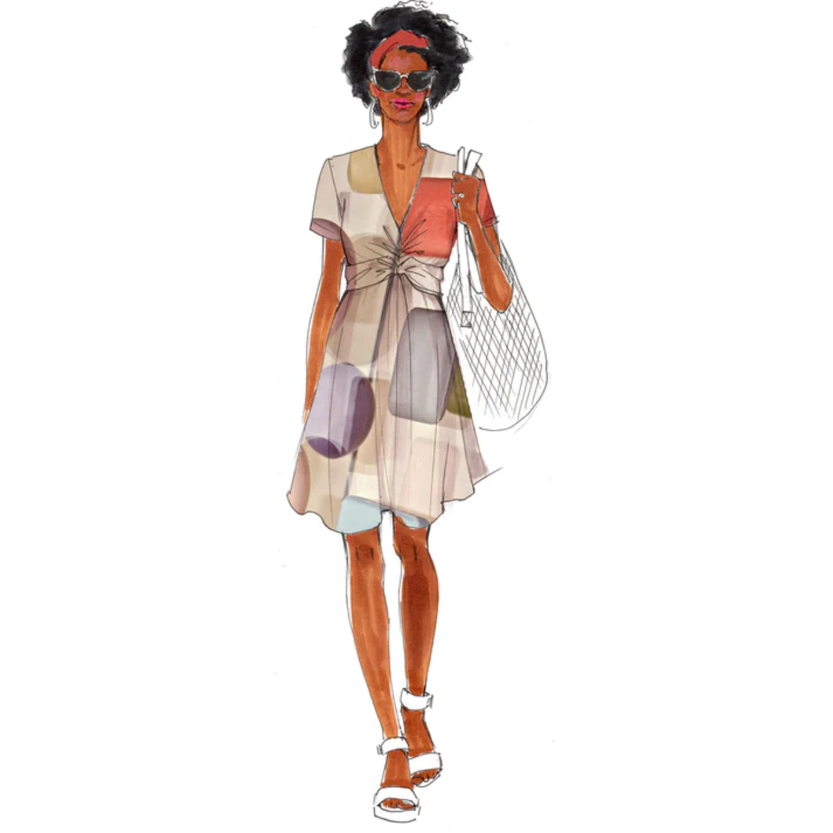 Papierschnittmuster Knotenkleid Keiki