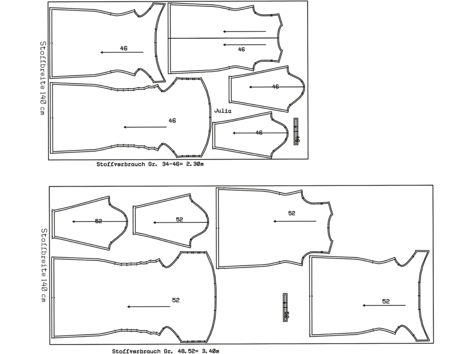 Papierschnittmuster Premium Jerseykleid Julia