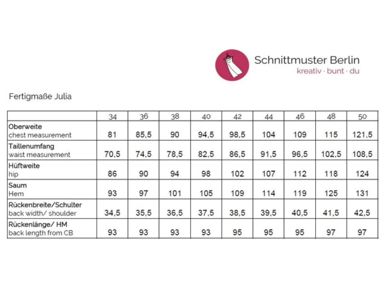 Papierschnittmuster Premium Jerseykleid Julia