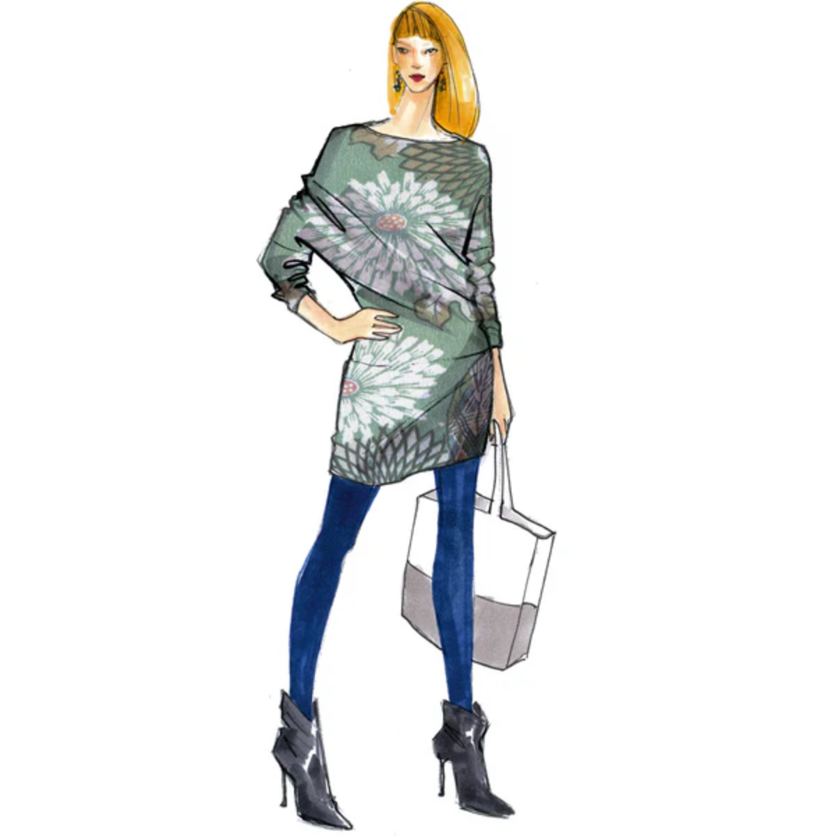 Papierschnittmuster Premium Jerseykleid Liv