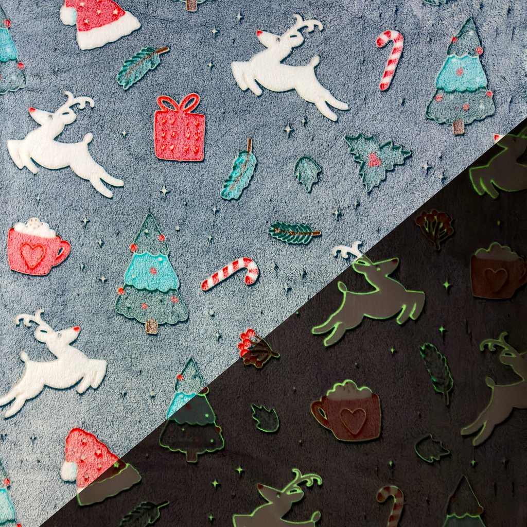 Wellness Fleece Stoff - Glow in the Dark
