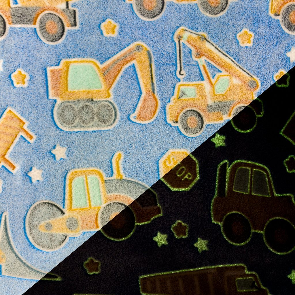 Wellness Fleece Stoff - Glow in the Dark