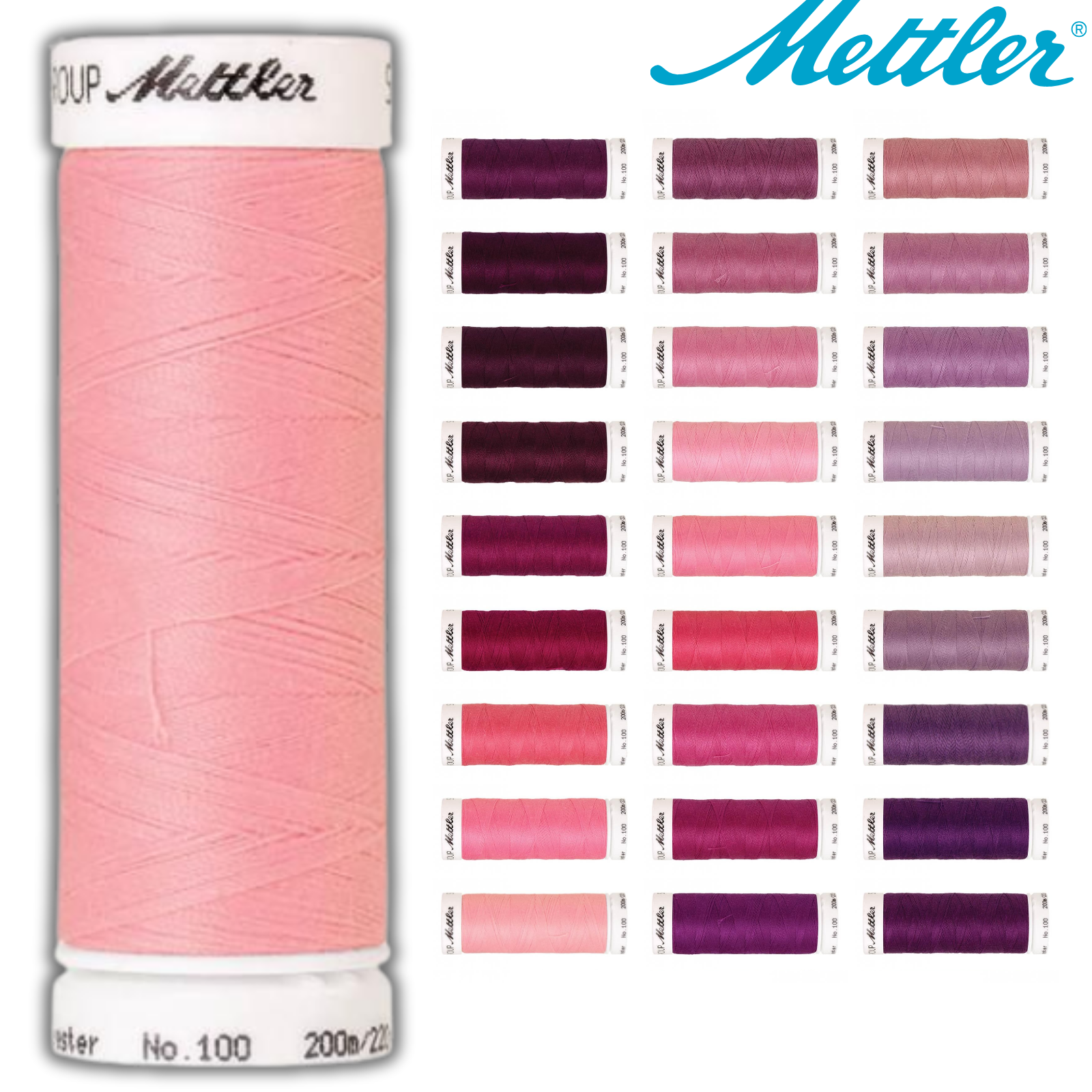 🧵 SERALON® - Allesnähergarn - 200 m • Rosa – Pink – Violett - Nähgarn