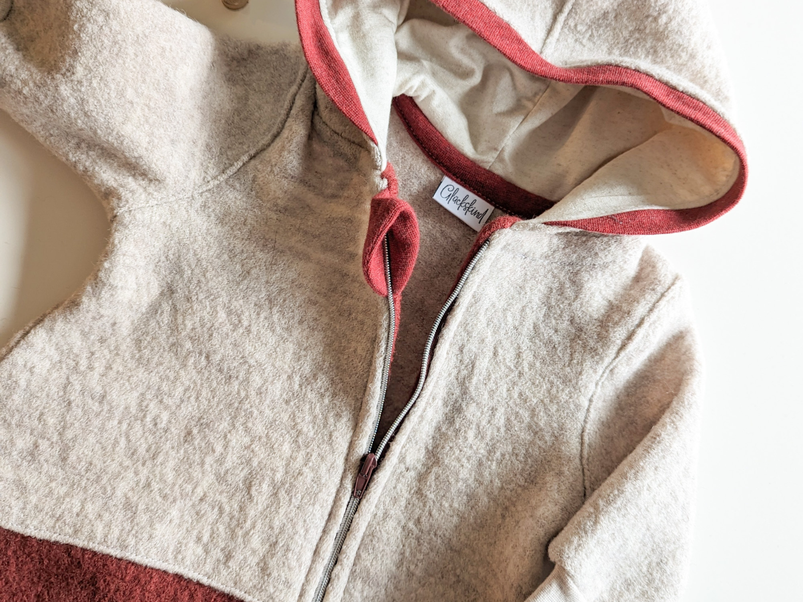 Wollwalk Stoff Naomi gekochte Wolle - meliert