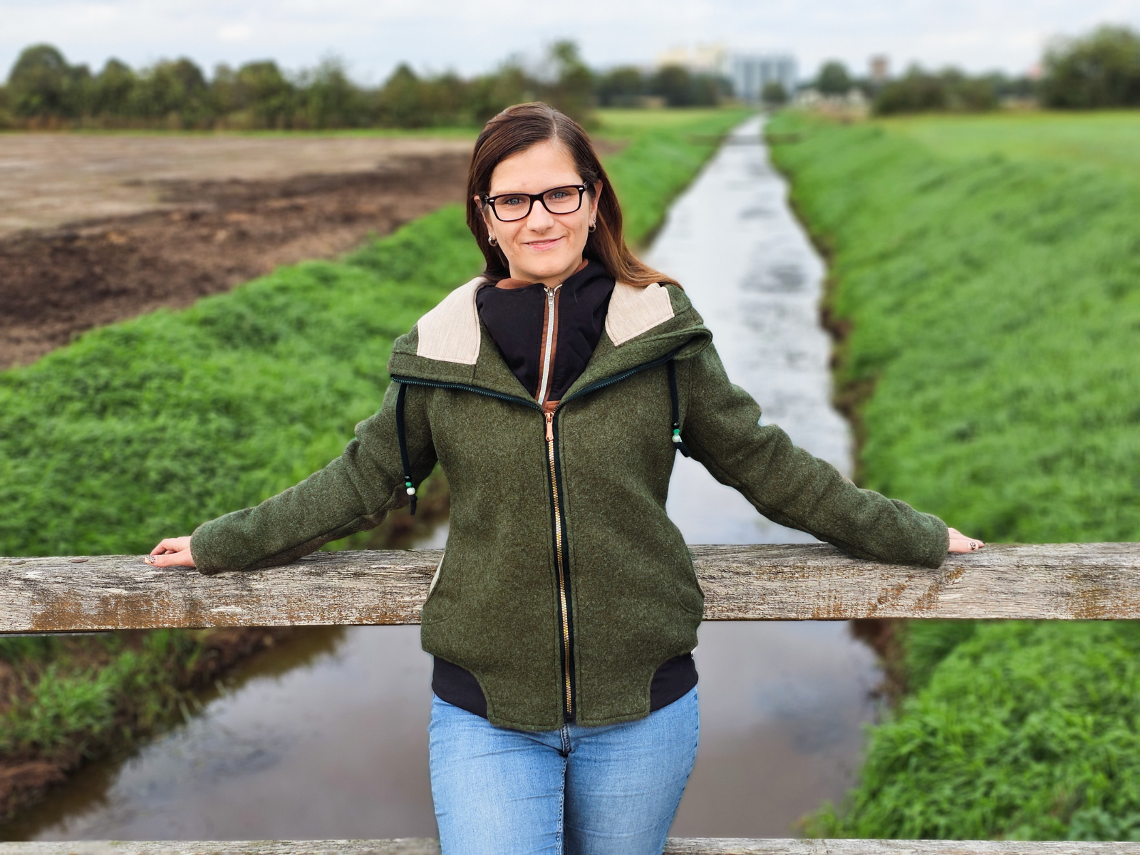 Wollwalk Stoff Naomi gekochte Wolle - meliert