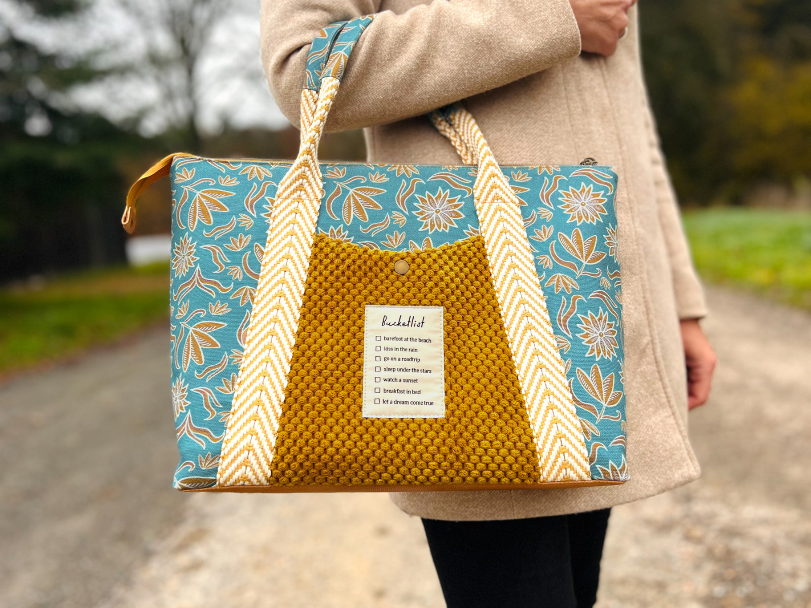 Dekosamt Parma Stoff - Wabenstruktur