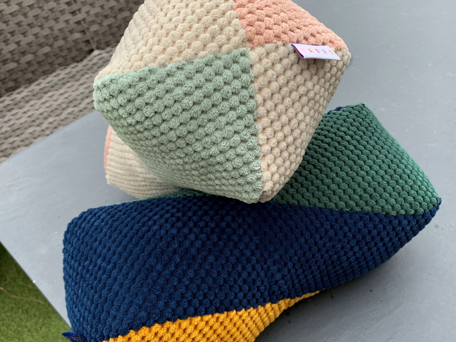 Dekosamt Parma Stoff - Wabenstruktur