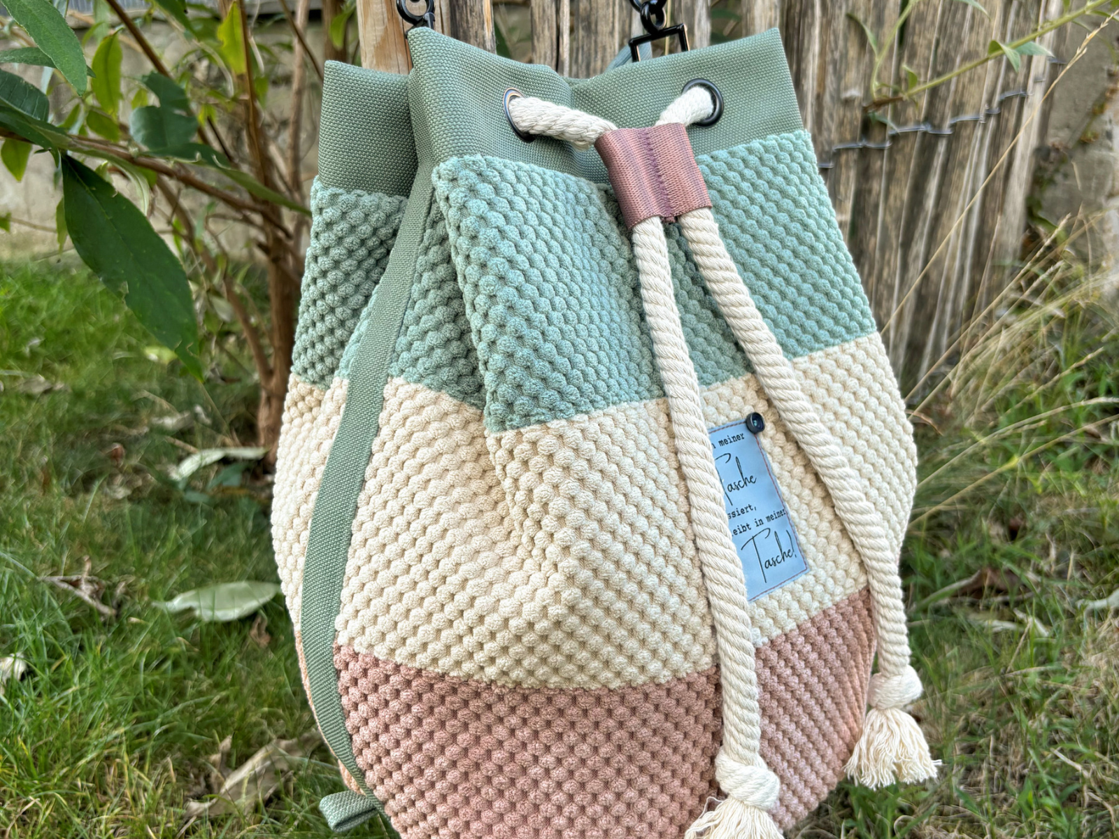 Dekosamt Parma Stoff - Wabenstruktur