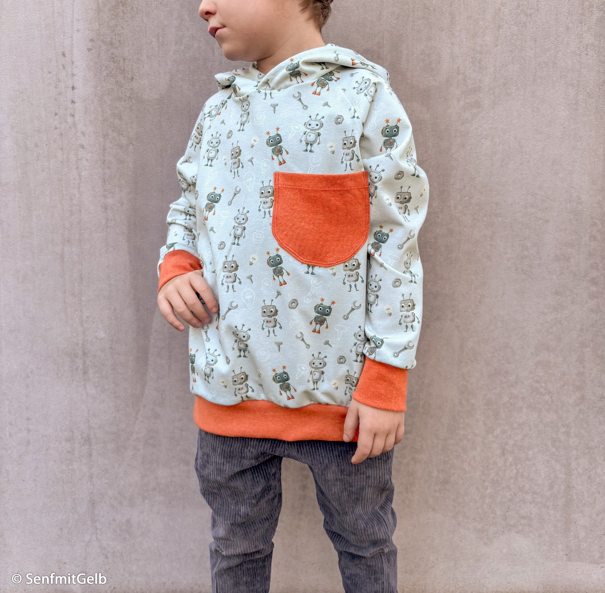 Jersey Baumwolle Swafing - Hello Robot!