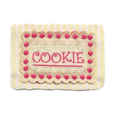 Cookies Applikation zum Aufnähen - beige