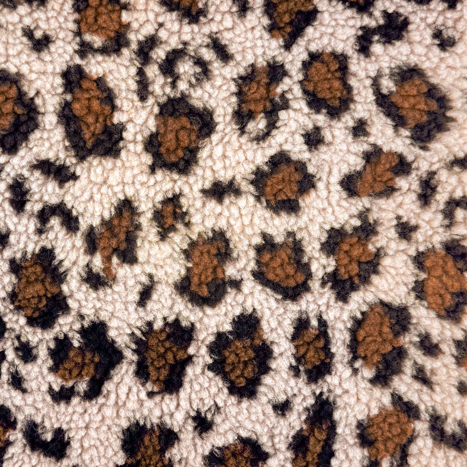 Sherpa Teddy Fleece Stoff - Leo Animalprint