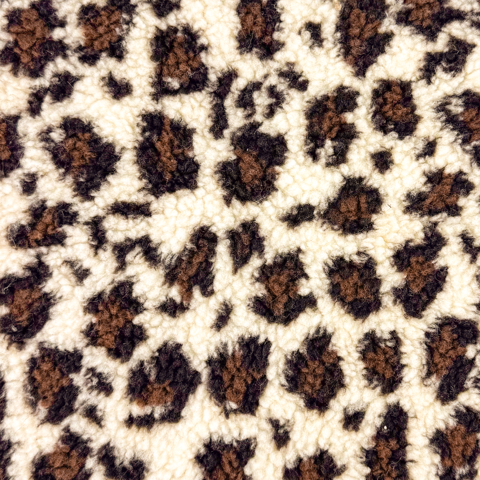 Sherpa Teddy Fleece Stoff - Leo Animalprint