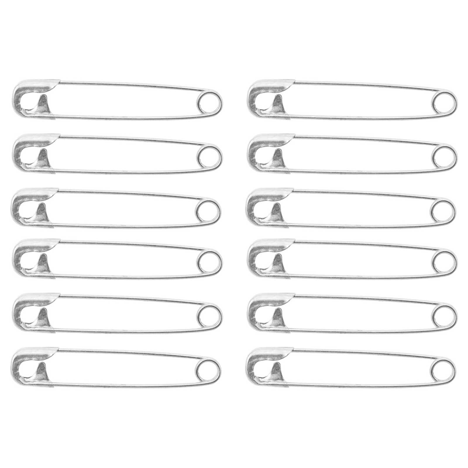 Sicherheitsnadeln 51mm silberfarbig 12 Stück