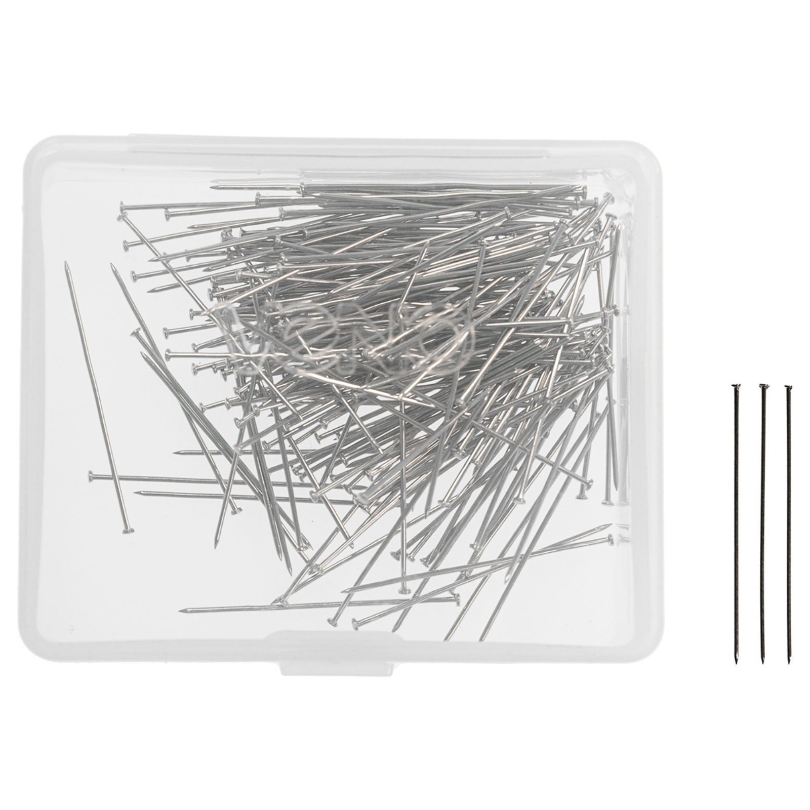 Stahlstecknadeln 0,60 x 30 mm silberfarbig 15 g