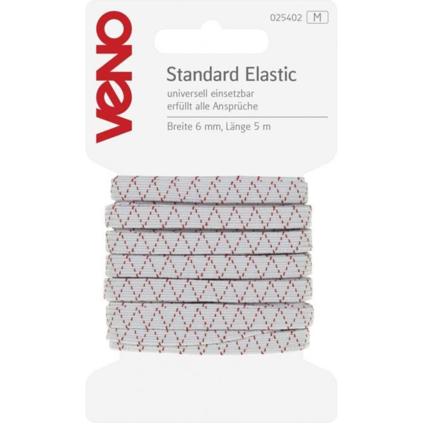 Standard Elastic SB 6mm x 5m Coupon - weiß